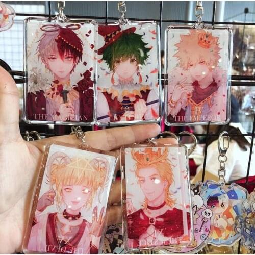 2019 COOL Anime My Hero Academia All Might Himiko Toga Shouto Midoriya Bakugou Keychain Cosplay Acrylic Figure Keyring Pendant