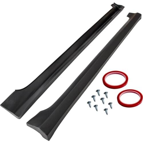2x L/R Side Skirts For Toyota Corolla all models 2009-2013 Unpainted Black PP