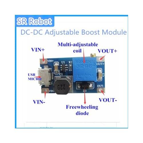 5pcs/lot MT3608 2A Max DC-DC Step Up Power Module Booster Power Module