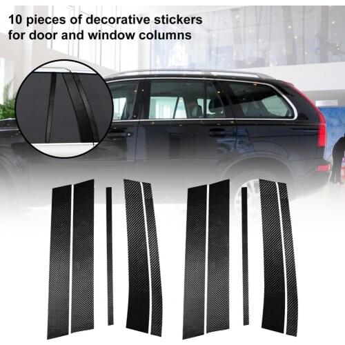 50% Hot Sales!! 10Pcs Car Sticker Adhesive Anti-UV Exterior Accessory Car Decal Cover Trims for Volvo XC90 2003-2014 Left Right