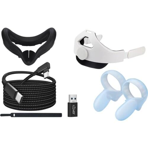 For Oculus Quest 2 Accessories,VR Glasses Unisex VR Handle Protection Set for Oculus Quest 2 Silicone Cover