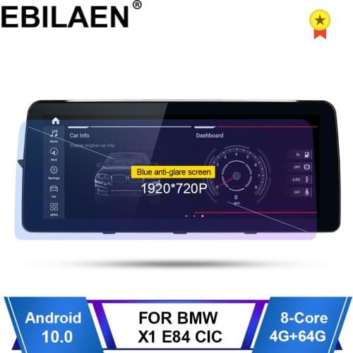Android 10.0 Car Multimedia Player For BMW X1 E84 2009-2015 GPS Navigation Autoradio iDrive Blue Anti-glare Screen12.5 Inch 4G