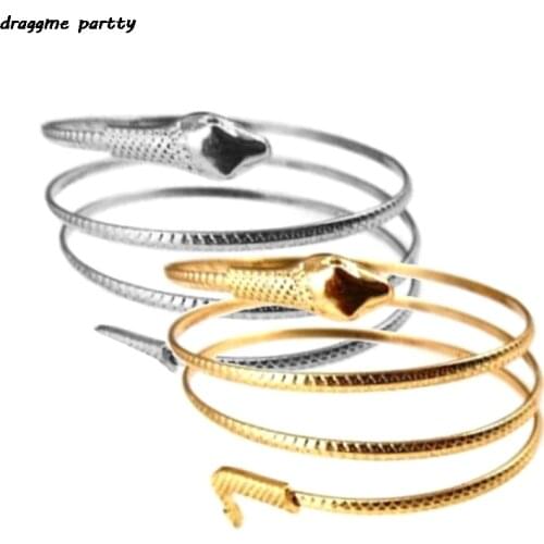 The Mortal Instruments City of Bones Isabelle Serpent Snake Bracelet Curved Chunky Stretch Cuff Bangle Retro Snake Bangle Gift