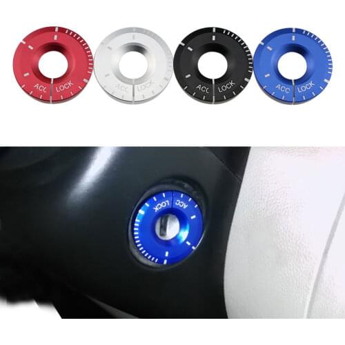 Carmilla Aluminum Car Ignition Key Circle Ring Trim Sticker for Skoda Fabia Superb Octavia Rapid Yeti for Seat Leon Accessories