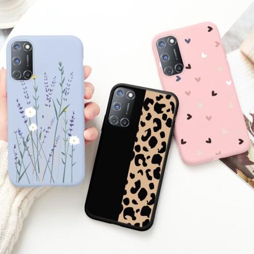 Phone Case For OPPO A92 A52 A72 Leopard Print Silicone Phone Cover For oppo a 92 a 52 a 72 Butterfly Protective Case Coque Shell