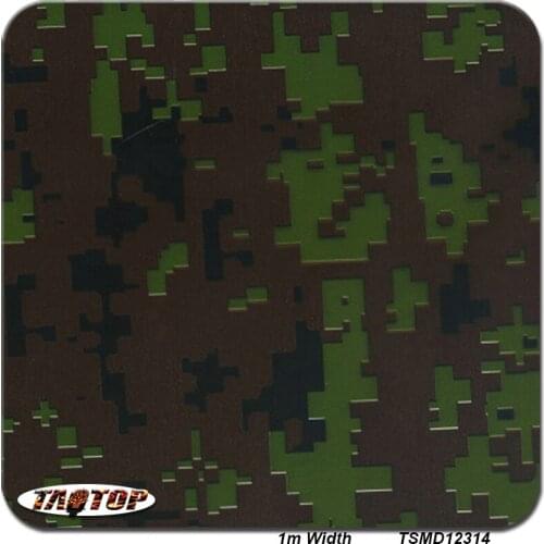 ITAATOP 1m*10m Green Brown Black TSM12314 Camo Digital 3D Pattern Water Transfer Printing Film Hydrographic Films