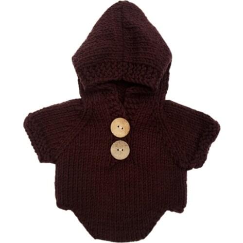 Newborn Outfit Photography Romper Crochet Clothes Baby Photo Props Costume 69HE