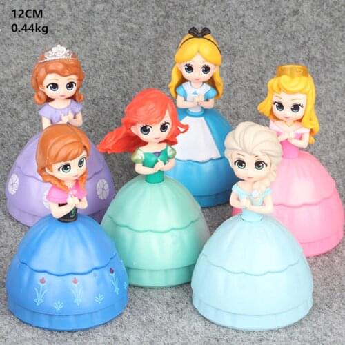 Disney Princess Dolls 6pcs/Set Lol Egg Bebek Pvc Action Figures Frozen Elsa Anna Lol Serie 3 Ball Poupee Baby Kids Toy For Girls