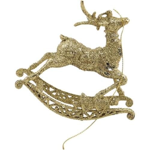 Lovely Deer Christmas Tree Decoration Pendant Home DIY Xmas Tree Ornament Party Decor Christmas Glitter Hanging Ornaments