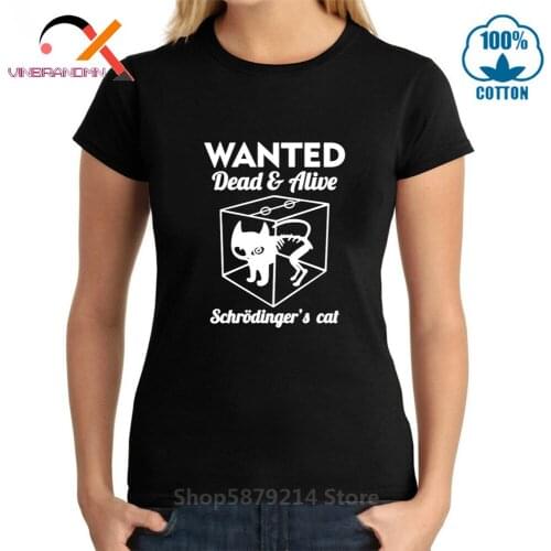 Newest summer woman T-shirt Top Quality cotton Schrodingers Cat print short sleeve female T shirt casual The Big Bang Theory
