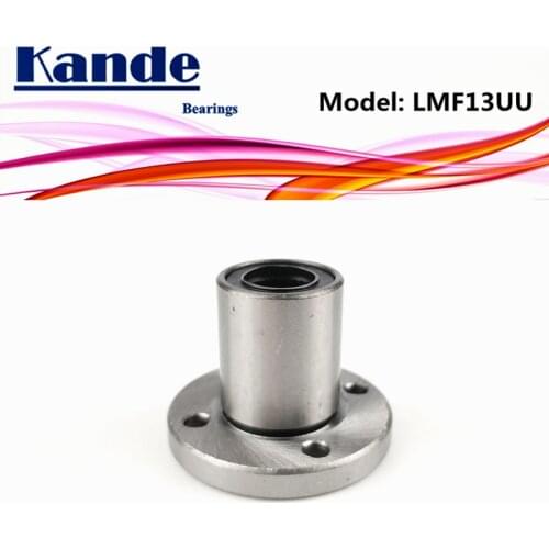 Kande Bearings LMF13 UU 2pcs/lot LMF13UU Round Flange Linear Ball Bearing 13mm LMF13