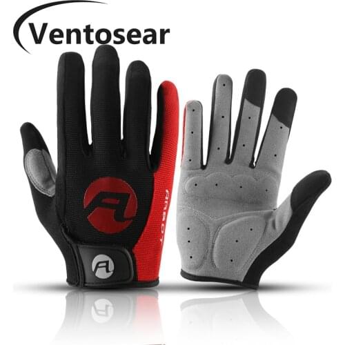 Ventosear Full Finger Cycling Gloves MTB Bike Bicycle Equipment Riding Outdoor Sports Fitness Touch Screen Padded Accessories