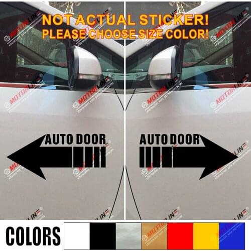 Pair Auto Door Automatic Door Gate Car Building Vinyl Decal Sticker pick size color