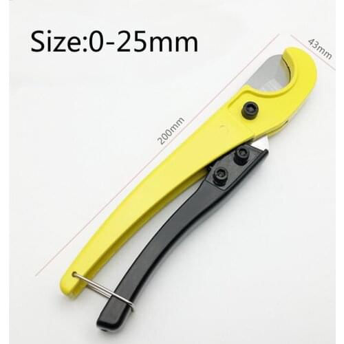 High quality PVC Pipe Cutter 25mm Aluminum Alloy Scissors Tube Cutter PVC/PU/PP/PE Hose Cutting Hand Tools