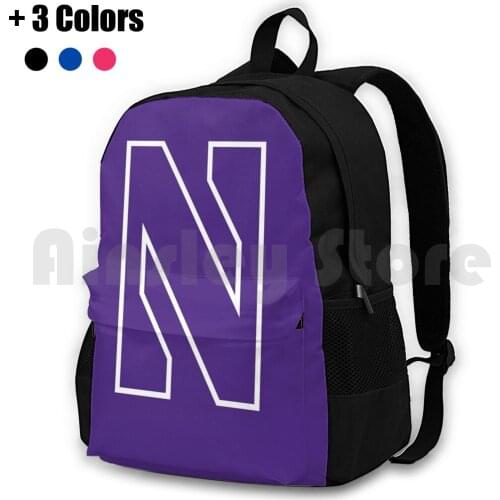 Wildcats-Northwestern Outdoor Hiking Backpack Riding Climbing Sports Bag East West Nort South Conference Side Basket Basketball
