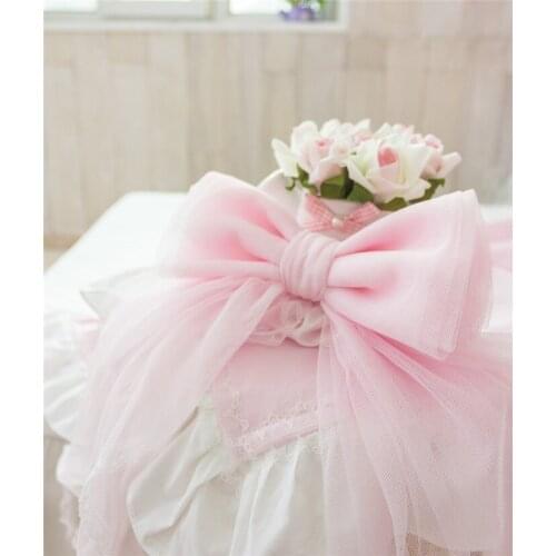 2pcs pink bows Bowknot curtain tieback beautiful wedding decoration Custom curtains strap sweet bow pin bedding home textile