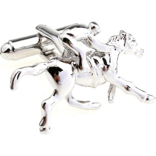 Lepton Horse Riding Cufflink 2 Pairs/Lot Cuff links for man,Birthday gift cufflink wholesale Promotion ,Free Shipping