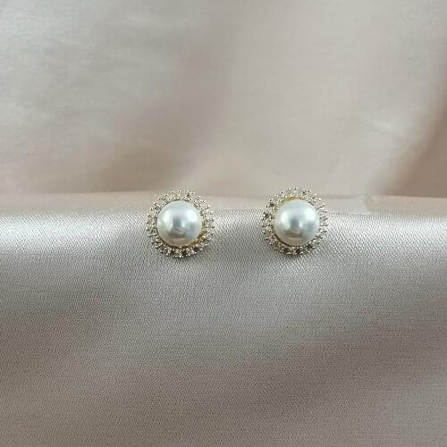 2021 Korean Fashion Jewelry For Women Natural Flower Earrings Zircon S925 Stud Earrings Pin Cute Sun Flower Jewelry Gift