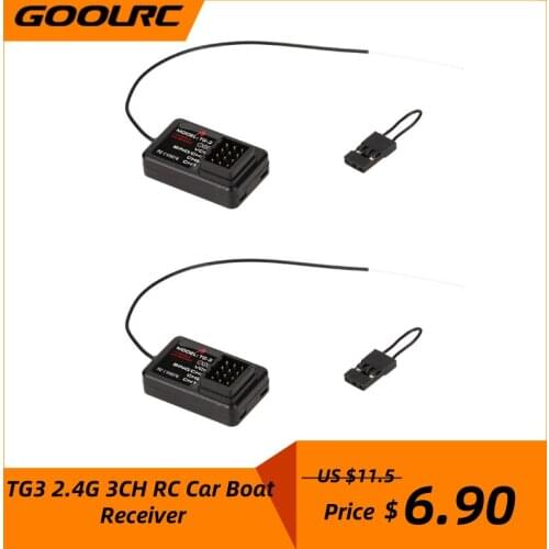 1PC/2Pcs GoolRC TG3 2.4G 3CH RC Car Boat Receiver for GoolRC TG3 AUSTAR AX5S Transmitter