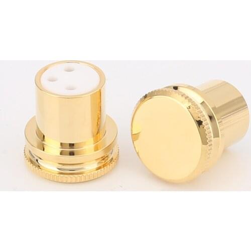 2PC Audiocrast CP003 XLR Female Socket Cap Gold Noise Stopper Shielding Caps