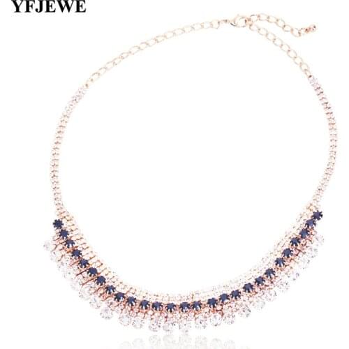 2016 Fashion Womens Rhinestone Multilayer Collar Necklace Pendant Necklace Suitable for wedding and party these occasions #N094