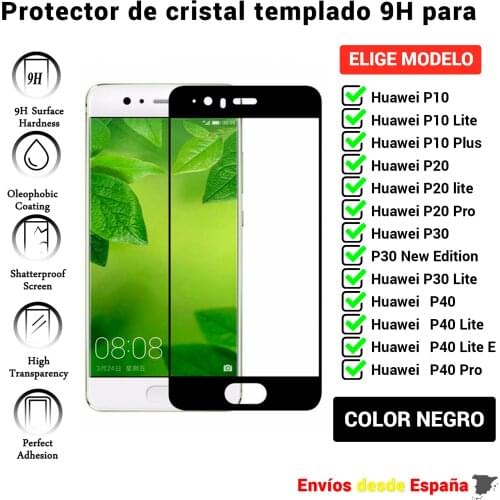 3D full screen Protector for Huawei P10 P20 P30 P40 Lite Plus Pro New Edition E. Black tempered glass for movil