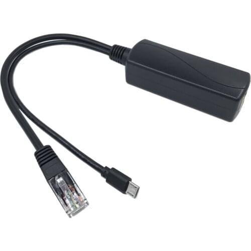 48V to Active Isolated PoE Splitter IEEE802.3af 12V2Adapter Injector poe splitter Connector Active 10/100/1000MFor PoE IP Camera