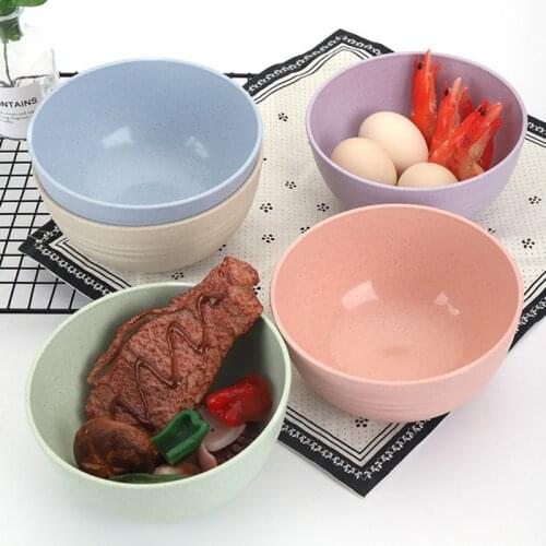 6 Inch Wheat Straw Bowl Eco-friendly Soup Fruit Salad Set Noodle Rice Bowl Fruit Container Kitchenware Kitchen Accessories