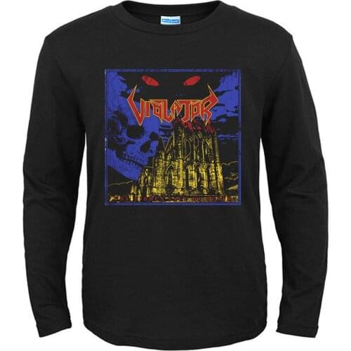 6 designs Skull demon Violator Punk Rock band men women full long sleeves shirt heavy thrash metal fitness black tee