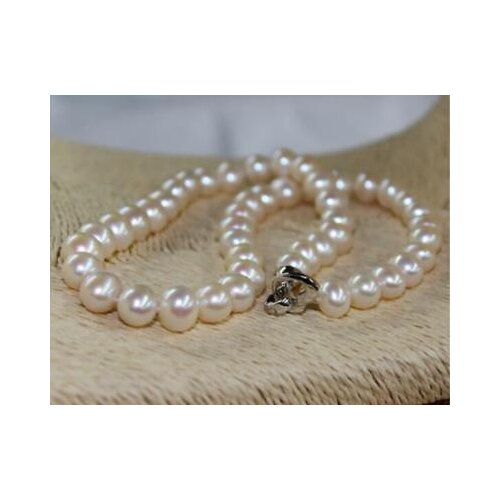 9-10MM Nearly Circle Natural Freshwater Pearl NeckLace 18inch