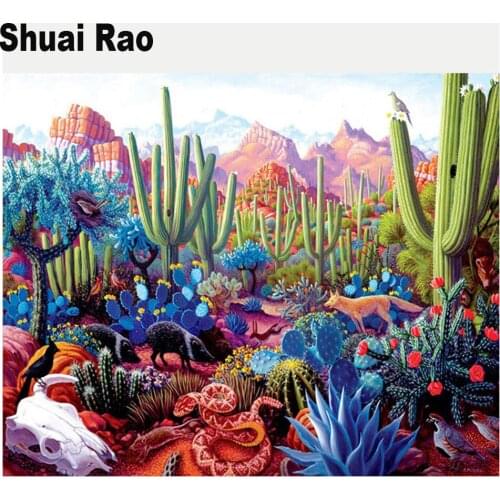 3 d diy diamond painting tropical Cactus and animals plant full square/round drill 5d mosaic embroidery sale needlework art