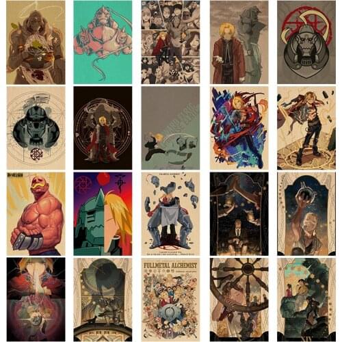 Anime Full Metal Alchemist Canvas Painting Anime Poster Childrens Room Living Room Wall Artist Home Decoration Painting