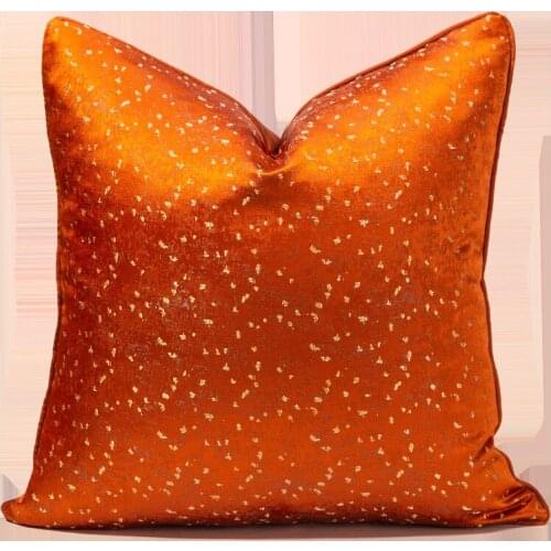 Orange Leopard Print Pillow Cushion Cover Polyester Starry Pattern Sofa Cover Fashion Simple 30*50cm/45*45cm/50*50cm
