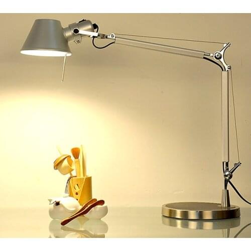 Long Swing Arm Desk Lamp Led Table Lamp Office Led Reading Light Home Lampe Bureau Led Desk Lamp Clip