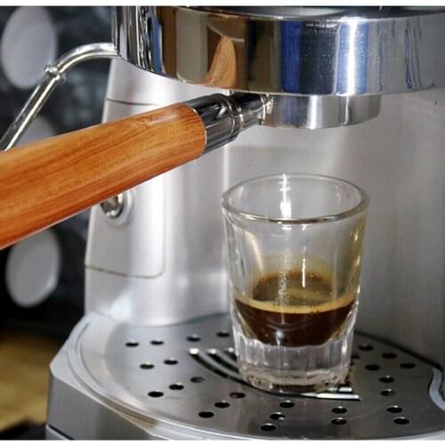 Home Filter 51MM Coffee Bottomless Modification Stainless Steel Replacement Filter Basket Coffee Solid Wood Handle Accessories