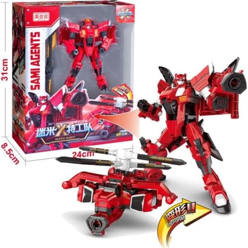 MiniForce Transformation Action Figure Toys Agent Toys X Volt Semey Air Force Season 2 Kids Toys For Boys Gifts Red color Style
