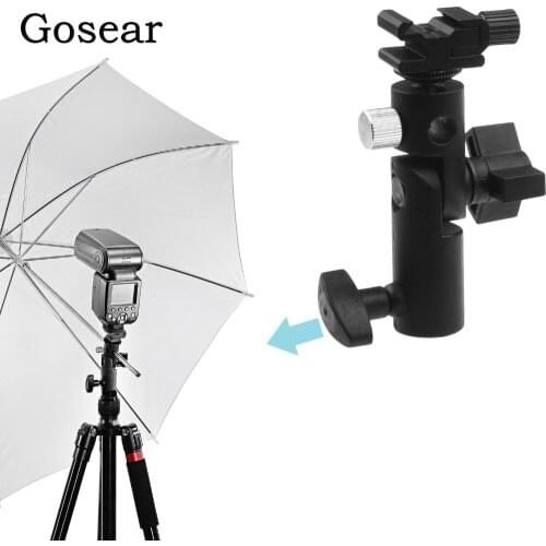 Gosear Professional Universal E Type Camera Flash Speedlite Mount Stand Bracket Holder with Umbrella Mounting Socket Accessories