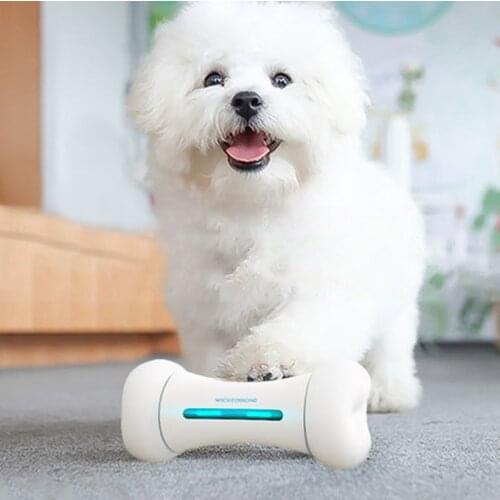 2021 Newly Dog toy Interactive Emotions WICKEDBONE Smart Pet Bone APP Control Pet Silicone Wheels