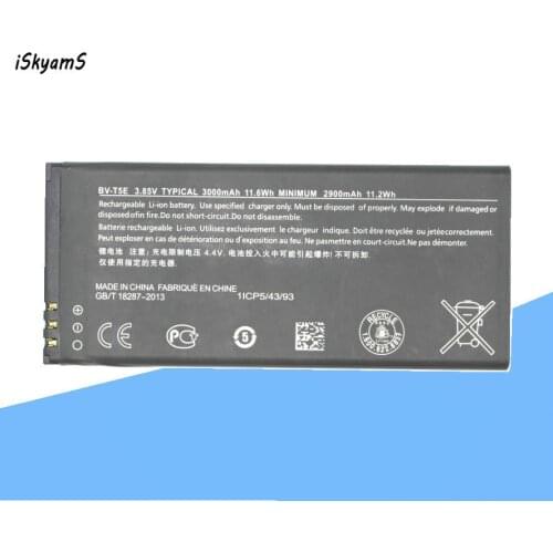 ISkyamS 1x 3000mAh BV-T5E / BVT5E / BV T5E Replacement Battery For Microsoft Lumia 950 RM-1106 RM-1104 RM-110 McLa