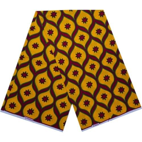 Real Soft Ankara Wax Dyed Printed Fabric Cotton 100%Breathable African Style Dress Material For Sewing By The Yards V-L 8-06