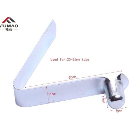 Manufacturer Customized flat metal clips springs push button lock metal pole clamp