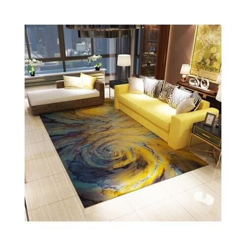 American Style Rectangular Carpet Creative Landscape Bedroom Living Room Sofa Non-Slip Soft Mat