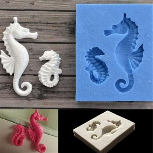 KUXSE Sea Horse Silicone Cake Mold Fondant Mold Cake Decorating Tools Chocolate Candy Gumpaste Mold