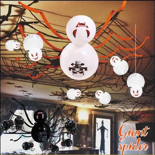 Halloween Spider Balloon Kit Latex DIY Spider Balloons Halloween Party Home Classroom Background Decoration Globos