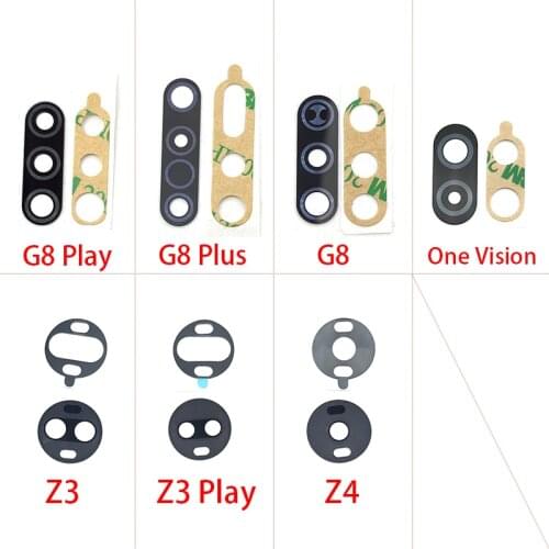 100Pcs Back Camera Glass Lens For Motorola Moto One Vision E7 G8 G9 Plus Z4 Z3 Play E 2020 Rear Camera Lens with Adhesive