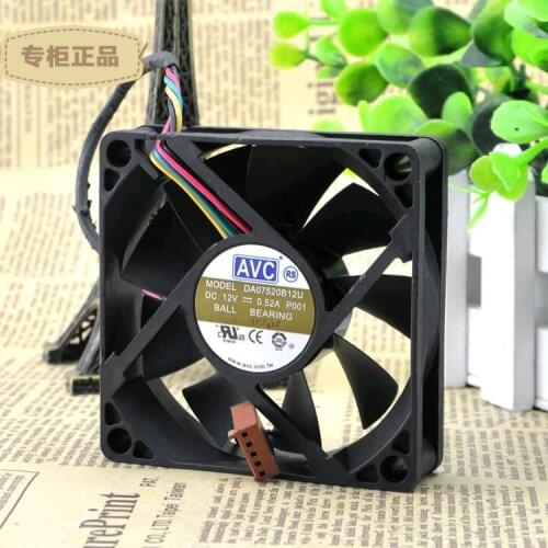 Original FOR AVC 7520 12V 0.52A 4-wire dual-bead cooling fan DA07520B12U
