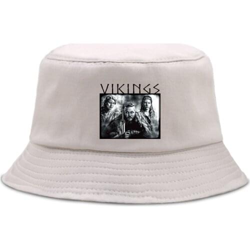 Vikings Vintage Hip Hop Bucket Hat Unisex Foldable Fishing Hats Summer Sun Shade Sport Fisherman Cap Outdoor Cotton Panama Caps