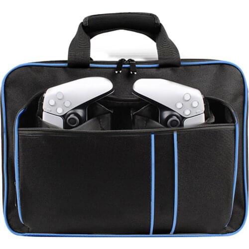 Portable Carrying Bag For PS5 Console Oxford Cloth Adjustable Shoulder Bag For Sony PS5 Handbag Luggage Cover Case Black Blue