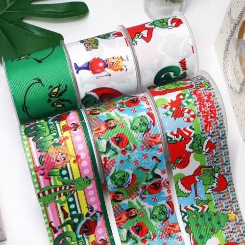 DIY Handmade Materials Printed Grosgrain Ribbon 50 Yard Per Size 45530