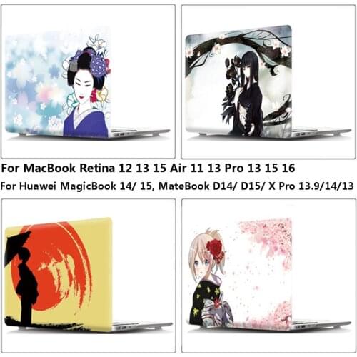Laptop Replace Cover For Macbook Pro 13 A2251 A2289 2020 Case For Huawei MateBook X Pro 13.9, Matebook D15 D14 13 14 Prints Case